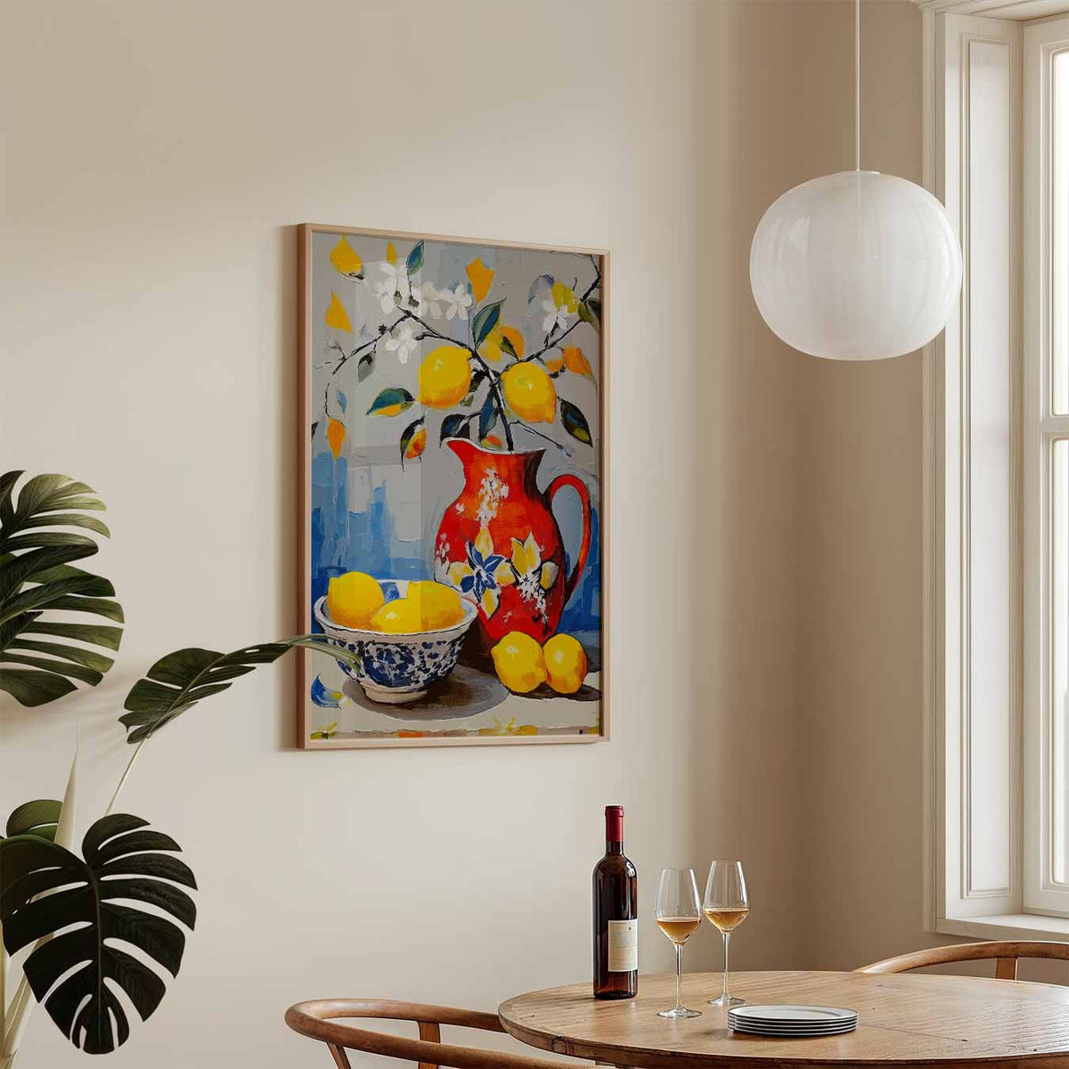 Sprankelende Citroen Stilleven – keukenposter in staand formaat