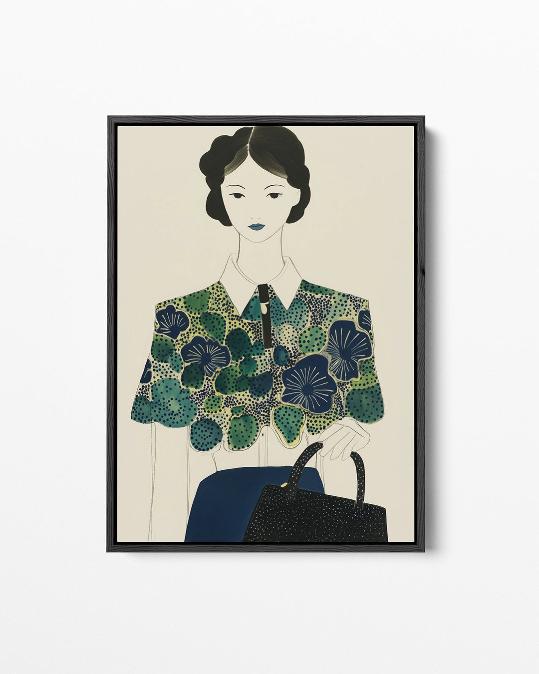 Vrouwelijk portret illustratie – staand wanddecoratie kunstwerk