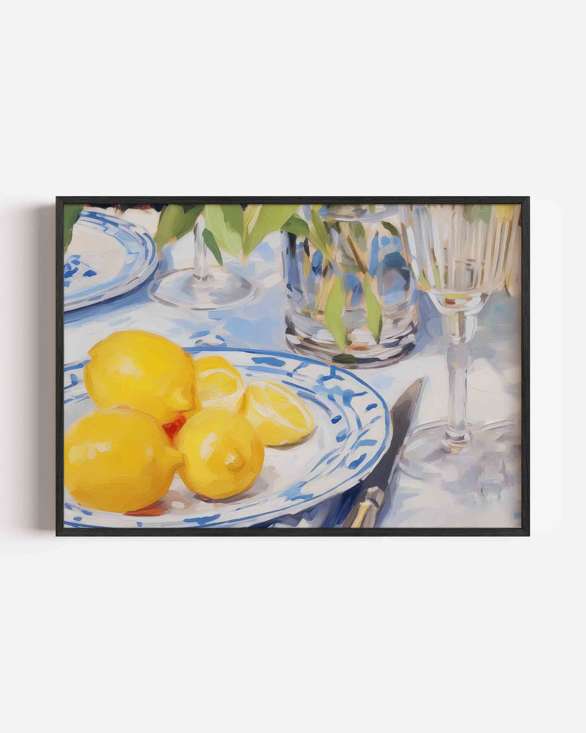 Citroenen op tafel – keuken landscape poster als wanddecoratie