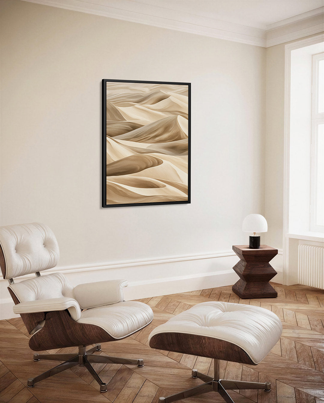 Golvende zandduinen – decoratief kunstwerk voor aan de muur