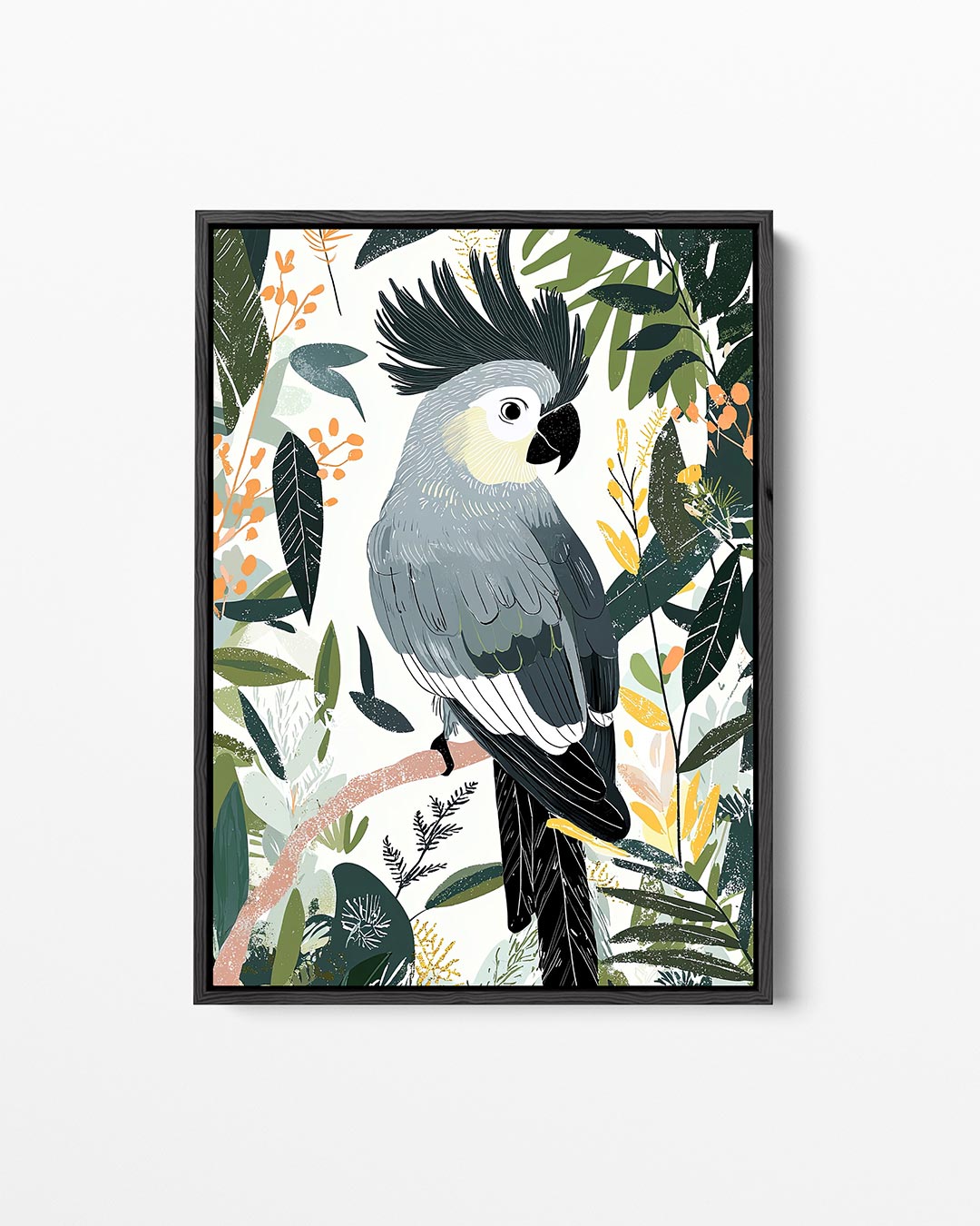 Vogels en bladeren – staand wanddecoratie kunstwerk
