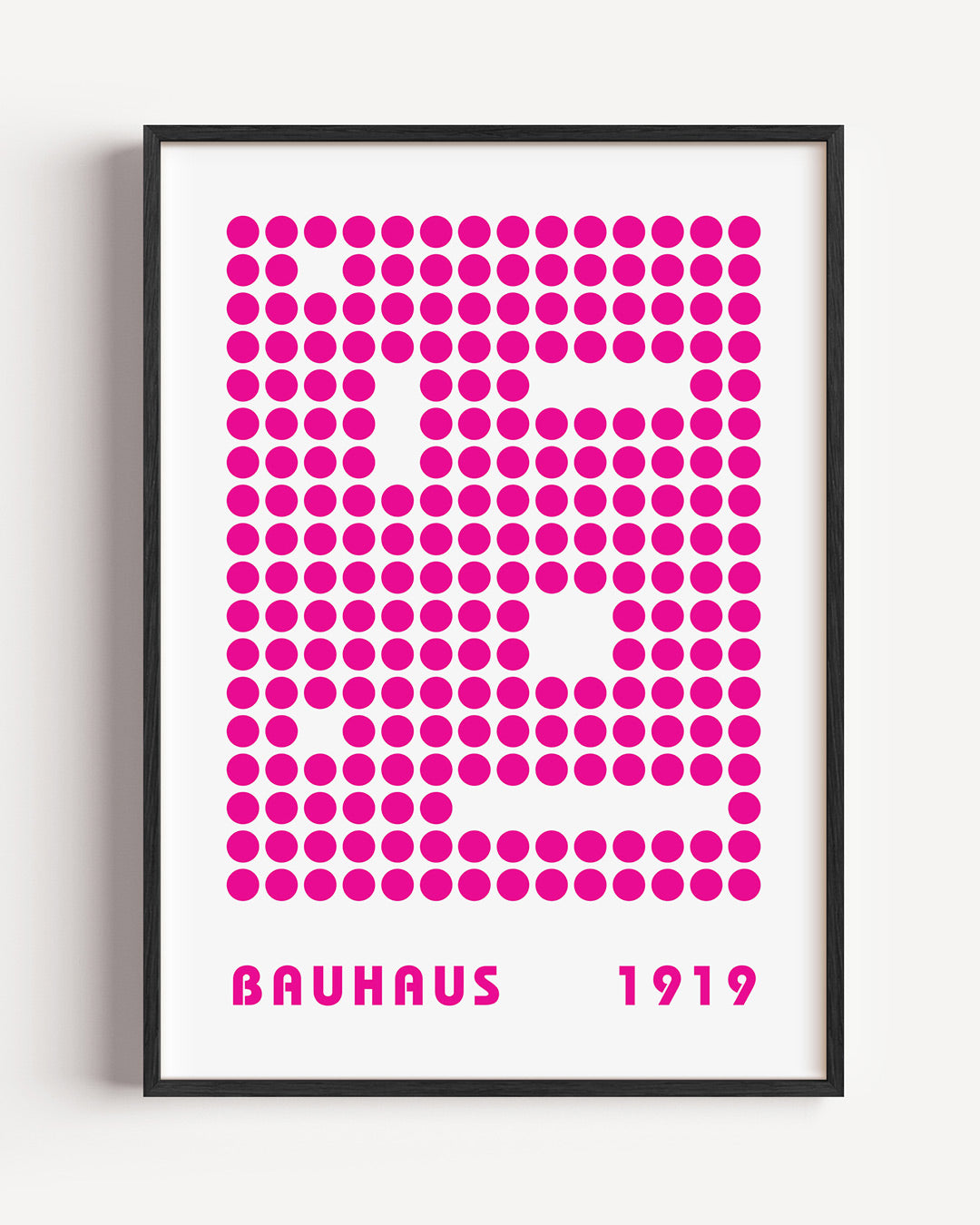 Puntstructuur en ritme – staande Bauhaus poster als wanddecoratie