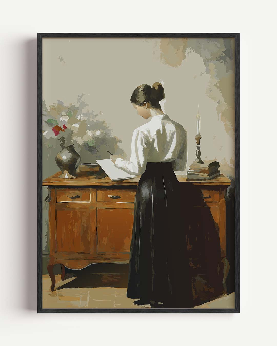 Tijdloze Elegantie – paas portret poster als wanddecoratie