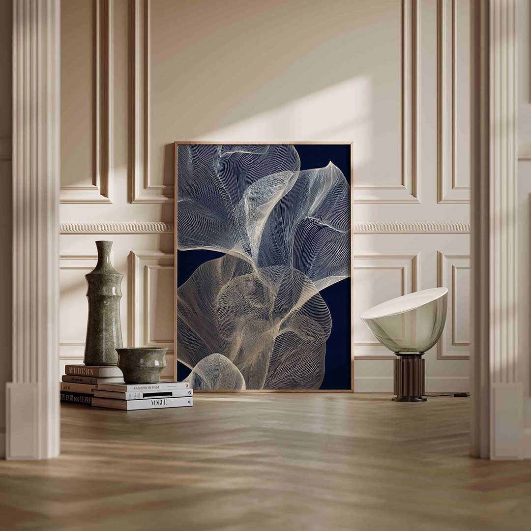 Golvende lijnen – staande abstracte wanddecoratie van WallArtistic
