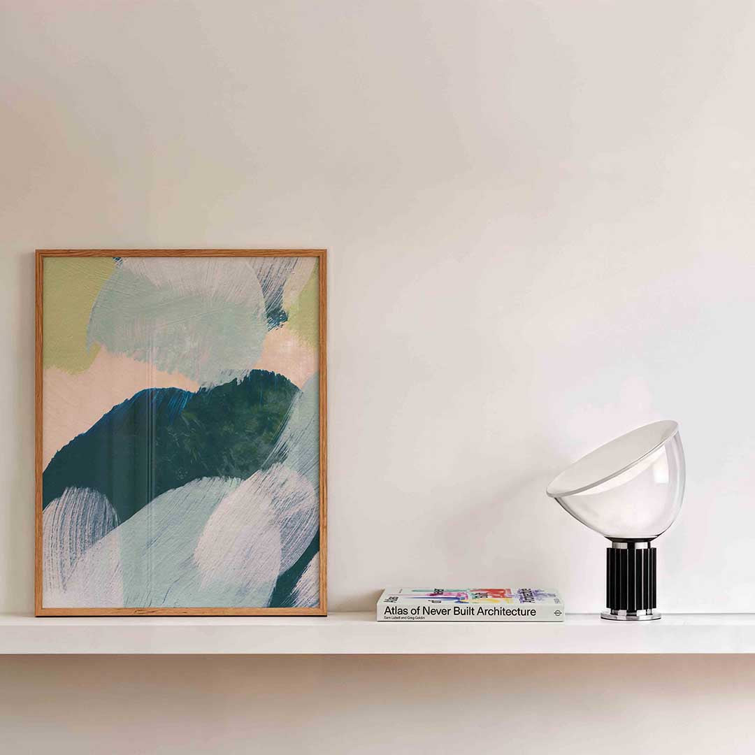 Abstracte penseelstreken – schilderkunst als moderne portret poster