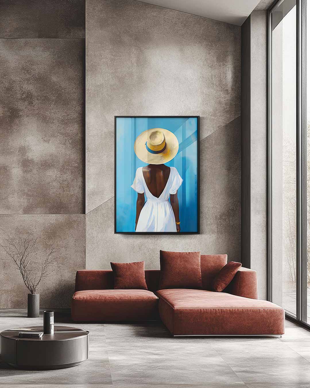 Zomerse Elegantie – staande wandkunst voor woonkamer of interieur