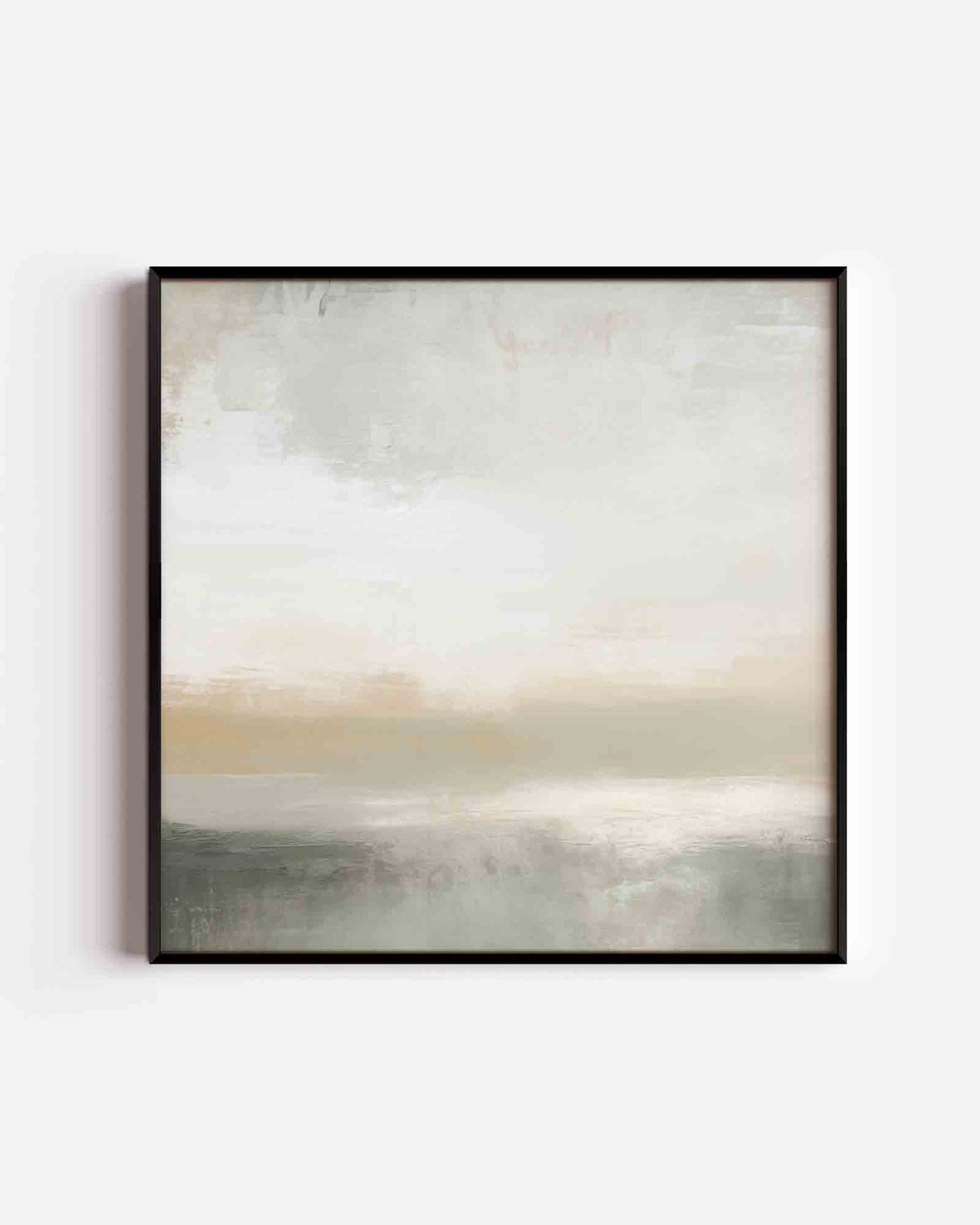 Abstracte beige en grijze – abstracte vierkante poster als wanddecoratie