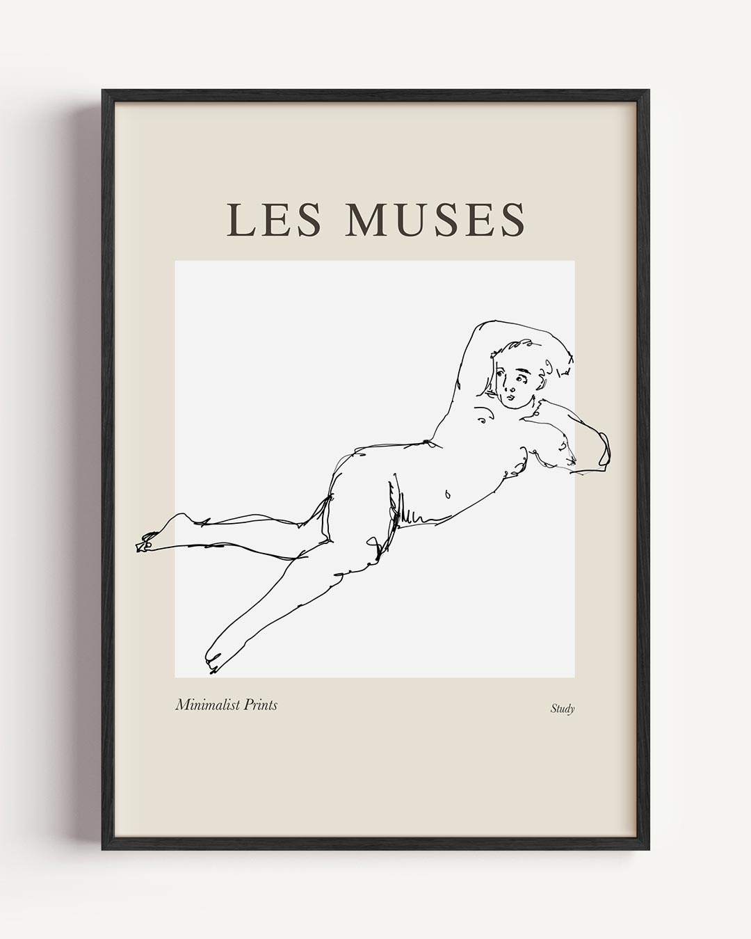 Minimalistische Muses – lijntekening portret poster als wanddecoratie