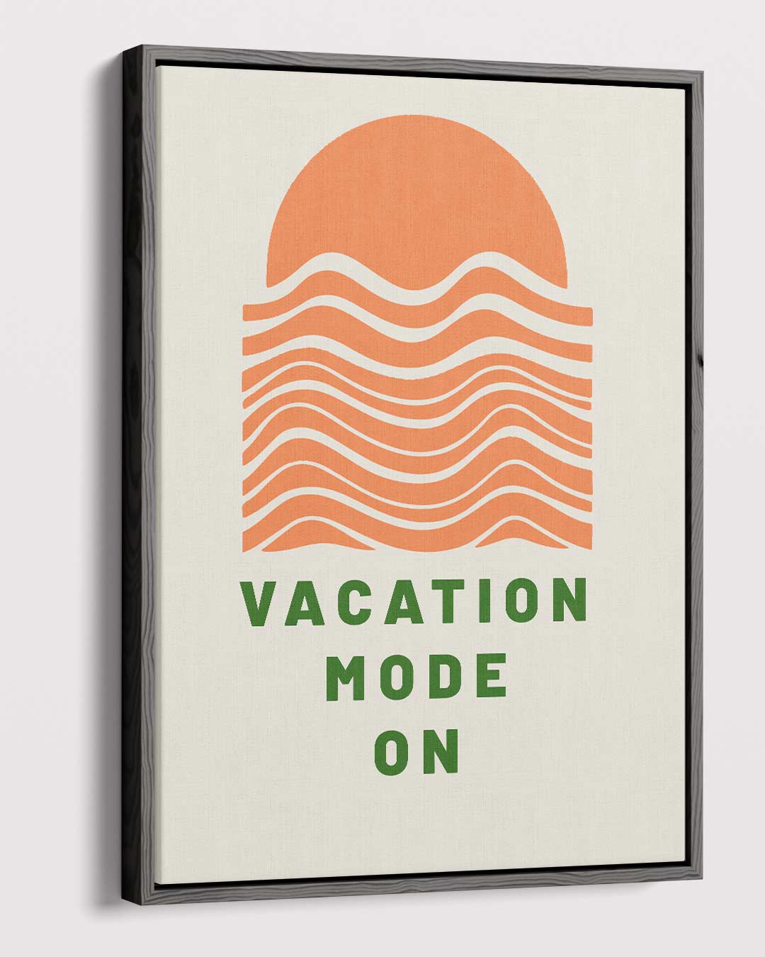 Vakantiemodus Aan – canvas wanddecoratie in portret formaat