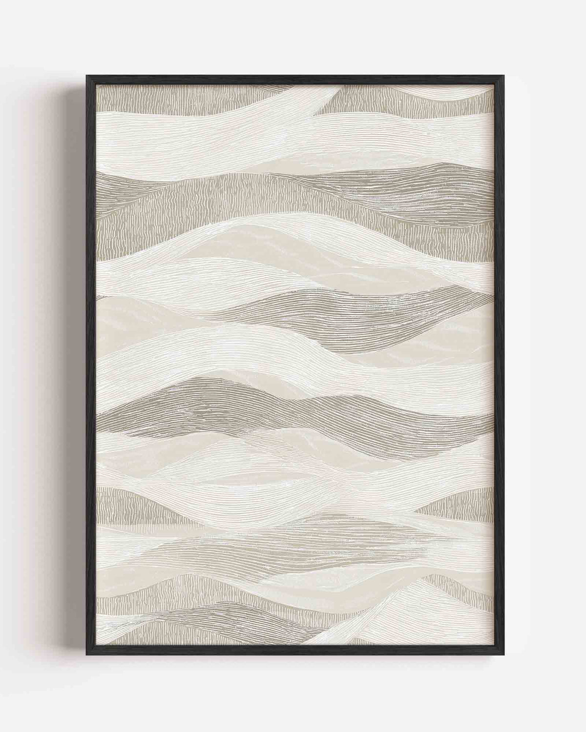 Golvende lijnen patroon – abstracte portret poster als wanddecoratie