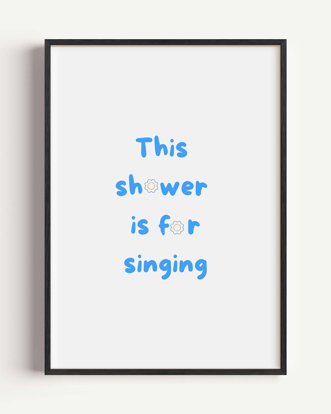 Zingende Douche Inspiratieposter – quote portret poster als wanddecoratie