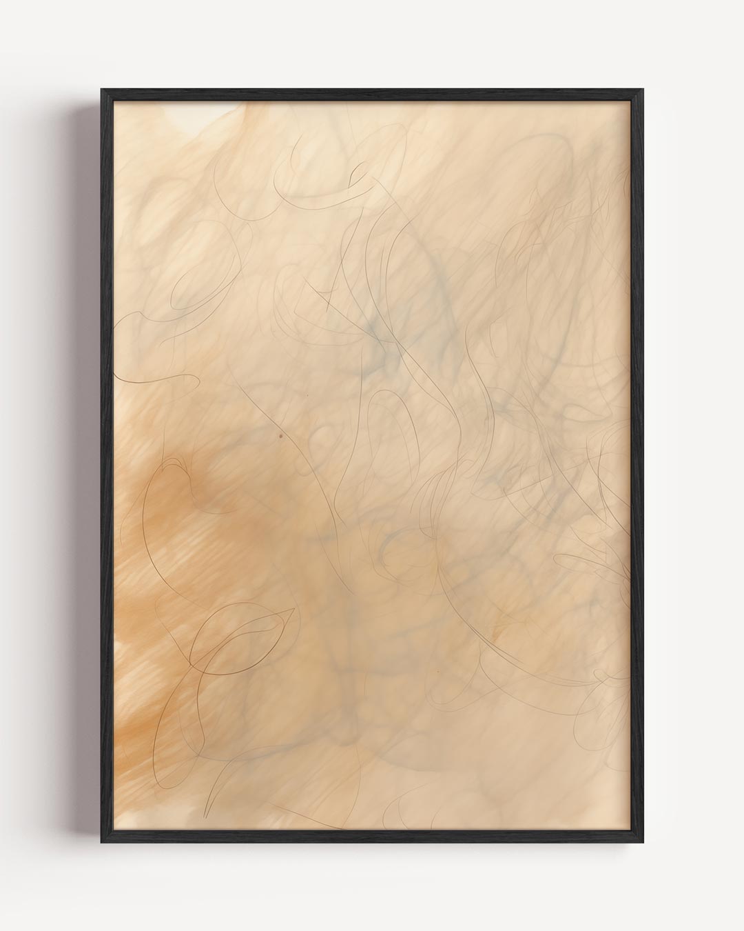Rustgevende Beige Abstractie – textuur portret poster als wanddecoratie