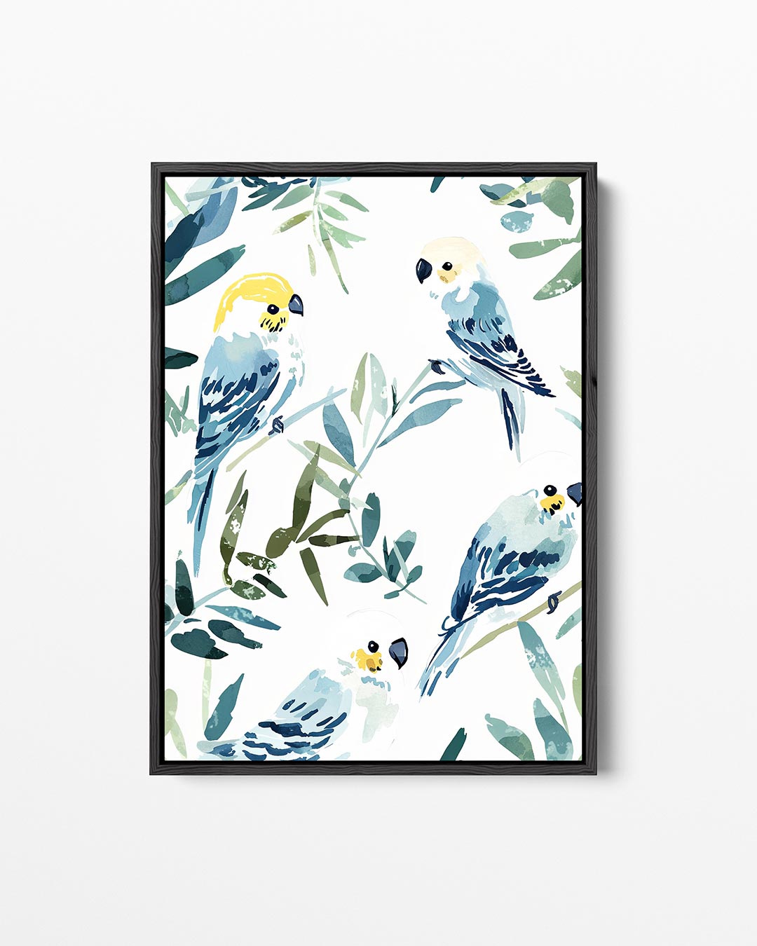 Vogels en bladeren – staand wanddecoratie kunstwerk