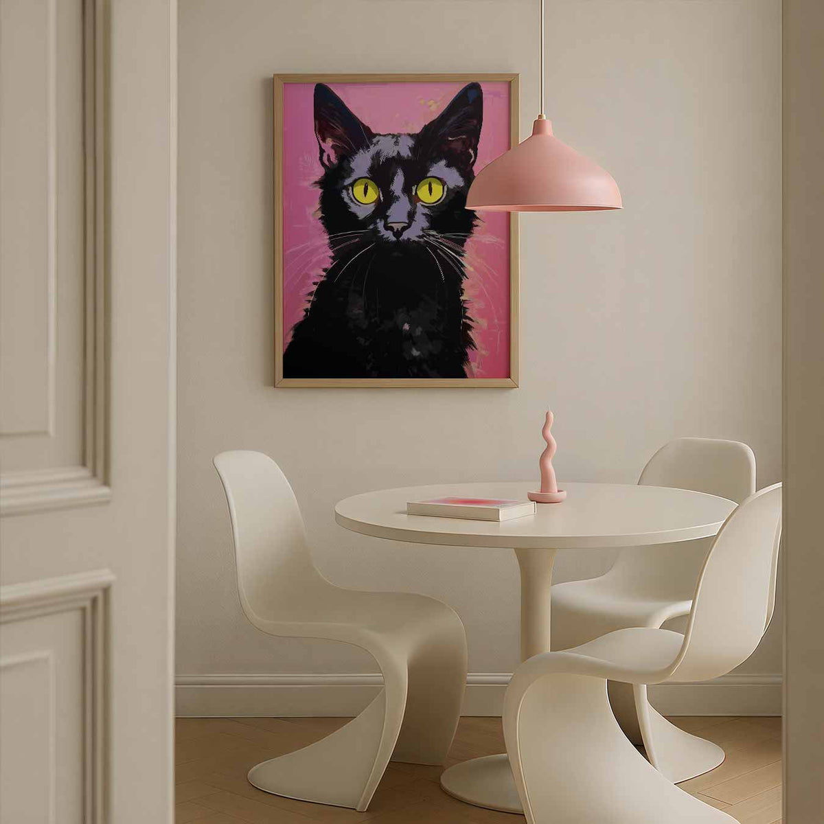 Stijlvolle Kattenposter – zomerse poster in staand formaat