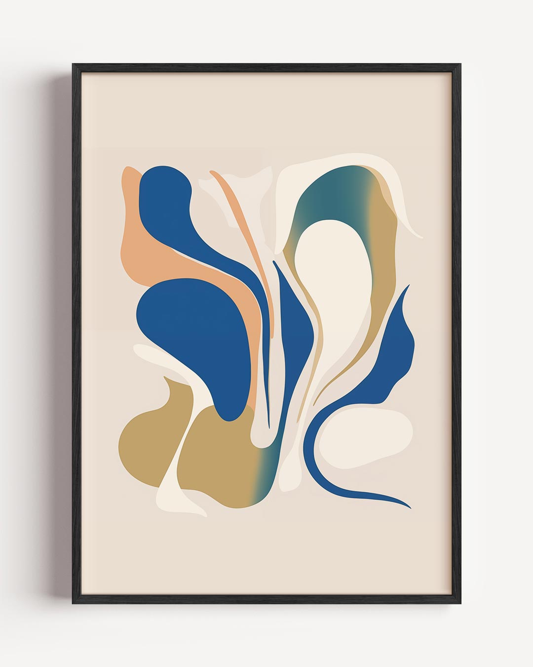 Moderne Abstracte Vormen – typografie portret poster als wanddecoratie