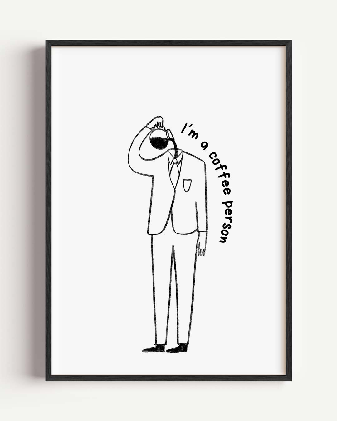 Koffiehumor Wandposter – zomer portret poster als wanddecoratie