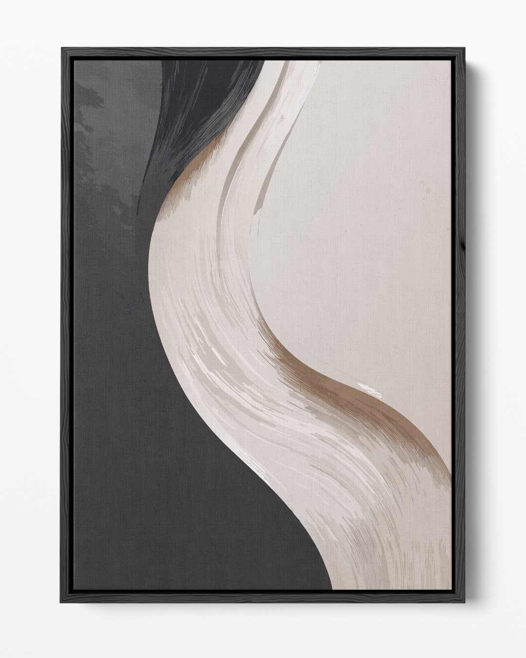Abstracte Elegantie in Zwart en Wit – portret kunstwerk als wanddecoratie