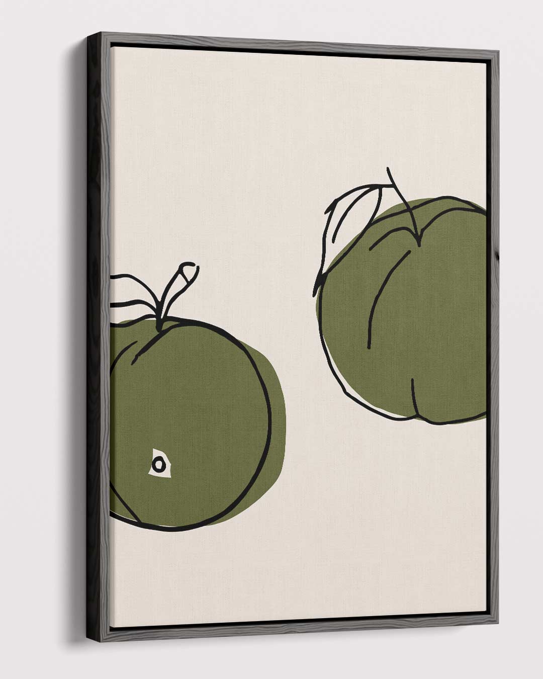 Twee Groene Vruchten Kunstafdruk – dibond kunstwerk als wanddecoratie
