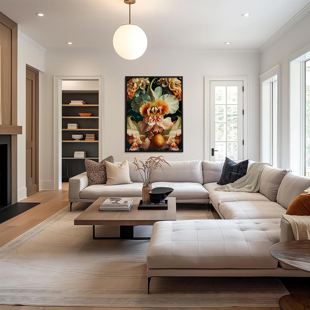 Florale fantasie – decoratief kunstwerk voor aan de muur