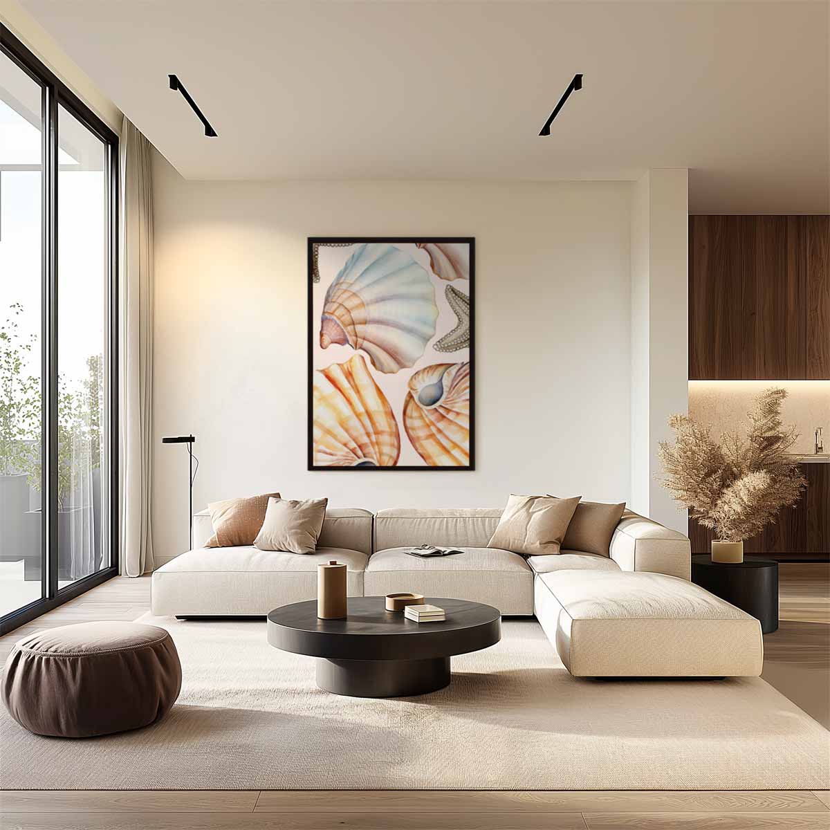Zeeleven in Aquarel – plexiglas wanddecoratie in portret formaat