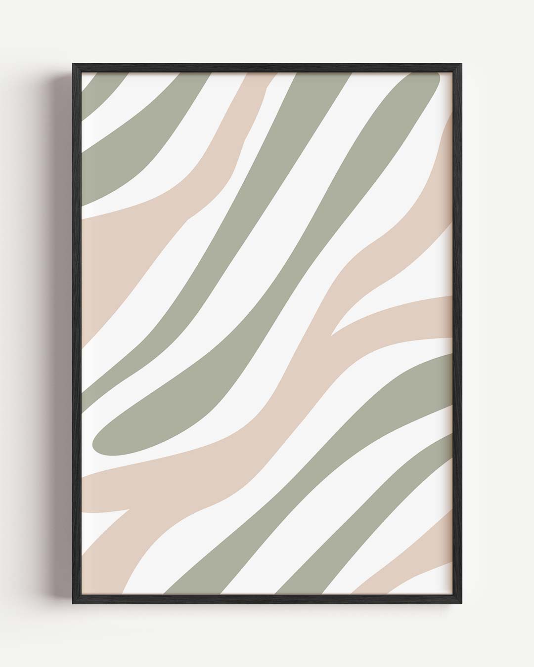 Zebrapatroon Poster in Neutrale Kleuren – kleurrijke abstracte portret poster als wanddecoratie