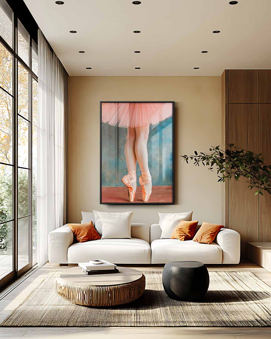Elegante Balletdroom – staand kunstwerk voor modern interieur
