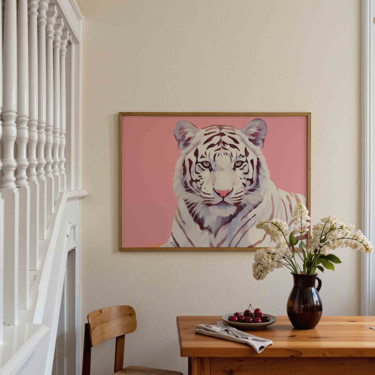 Witte tijger – dieren poster in liggend formaat