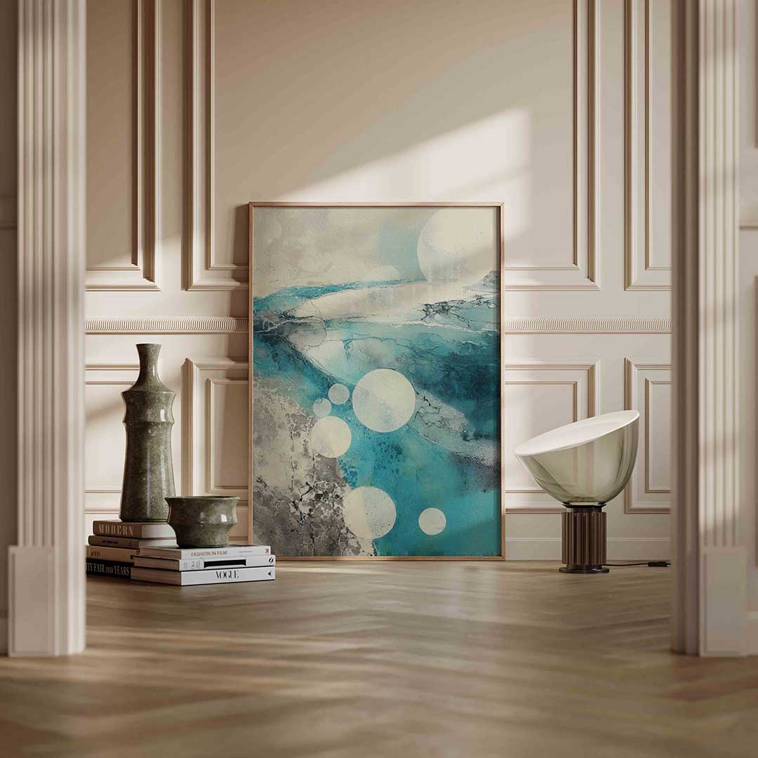Abstracte cirkels – staande abstracte wanddecoratie van WallArtistic