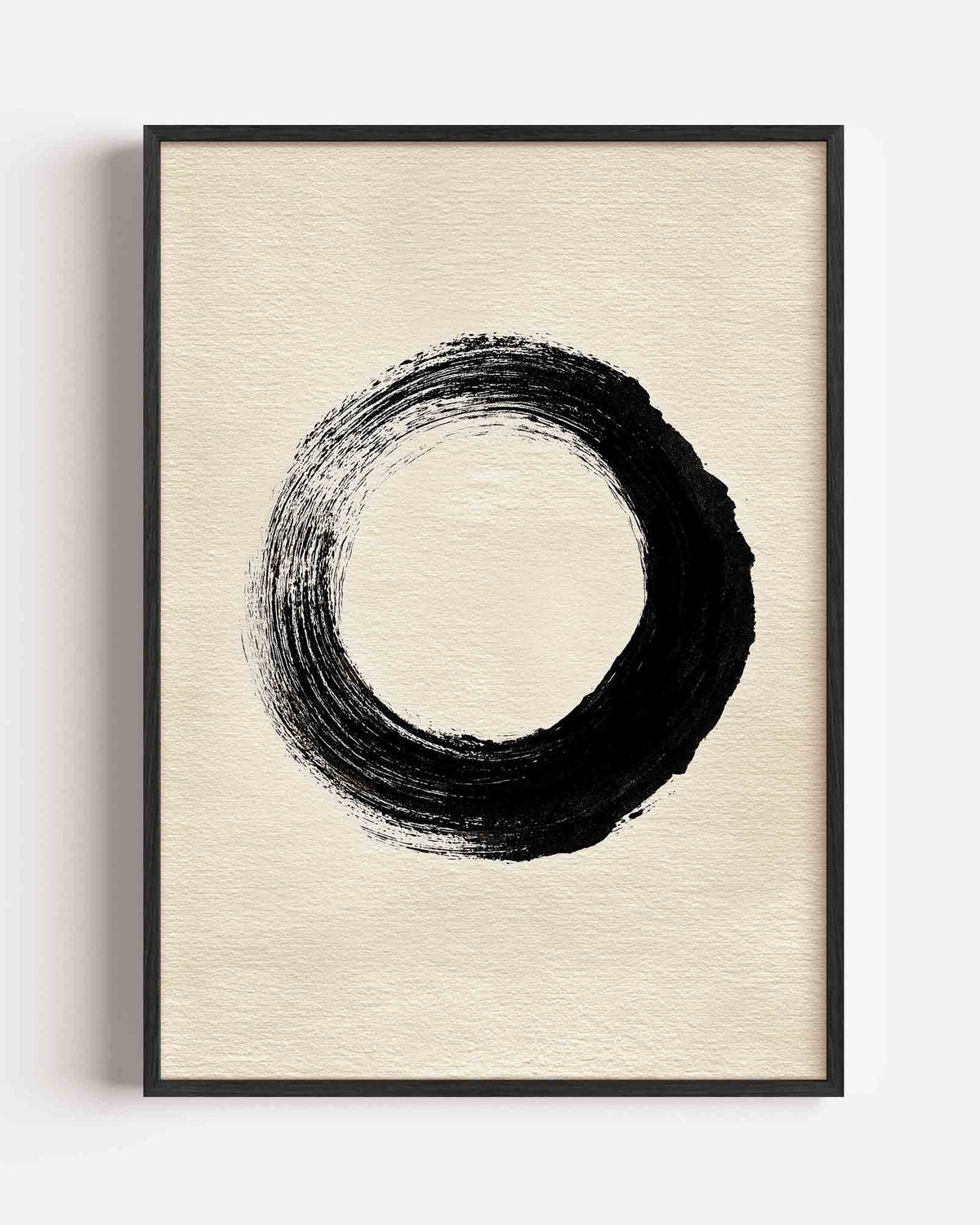 Zwarte cirkel – abstracte portret poster als wanddecoratie