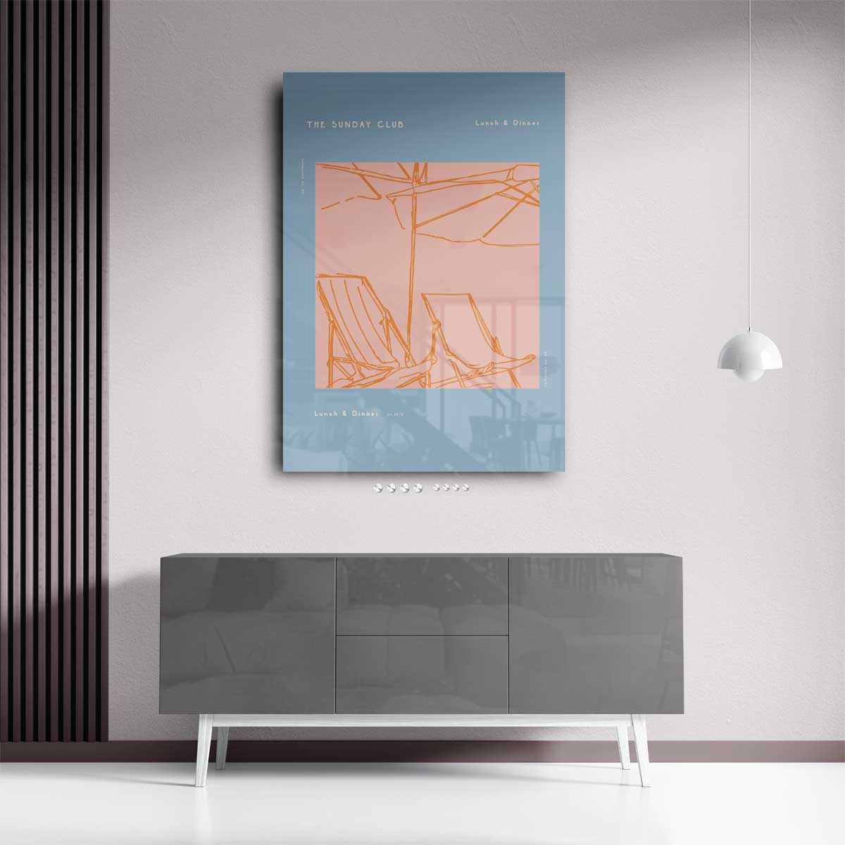 Zomerse Stranddag Sfeerbeeld – staand kunstwerk voor modern interieur
