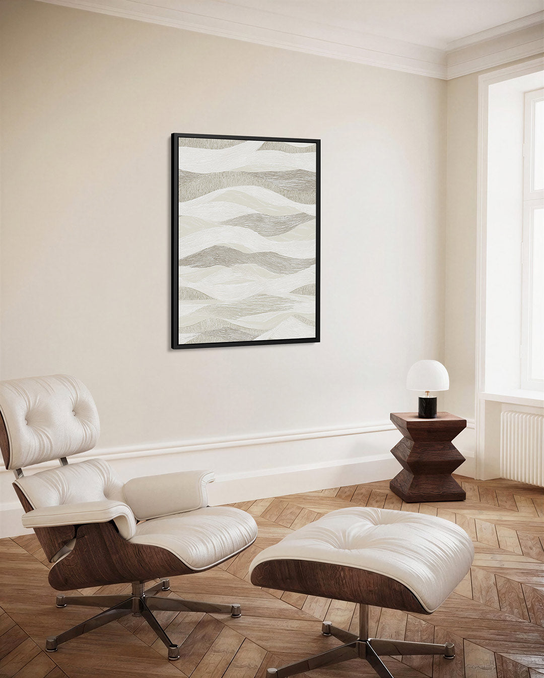 Golvende lijnen – decoratief kunstwerk voor aan de muur