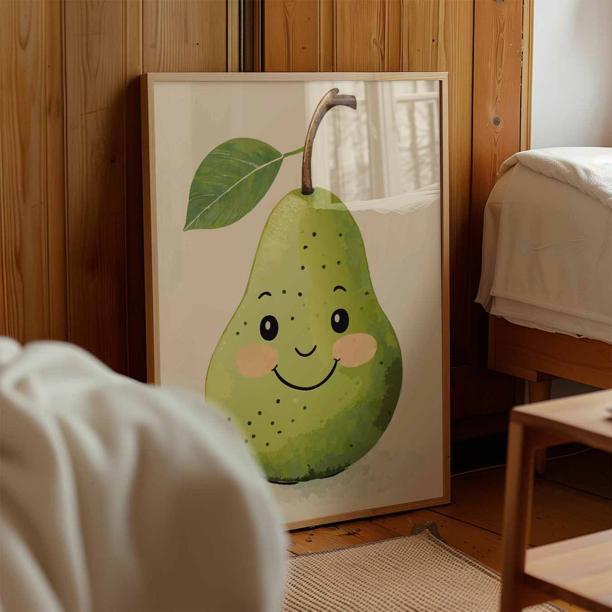 Vrolijke Peer – kinderposter in staand formaat