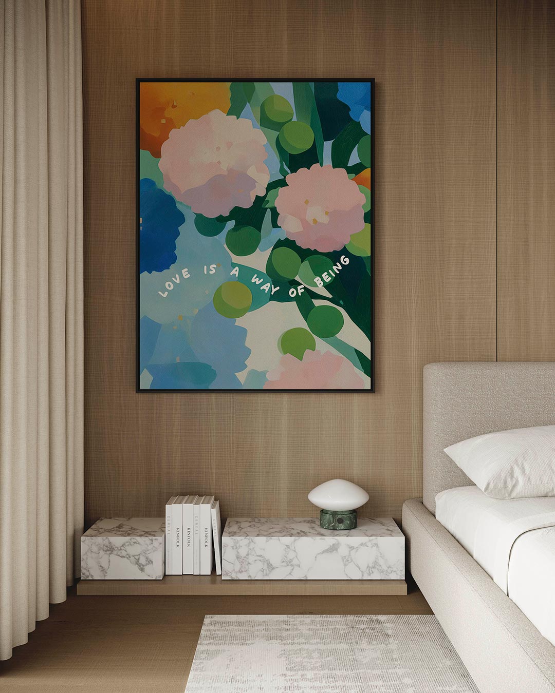 Bloemrijke kleurenpracht – staand wanddecoratie kunstwerk