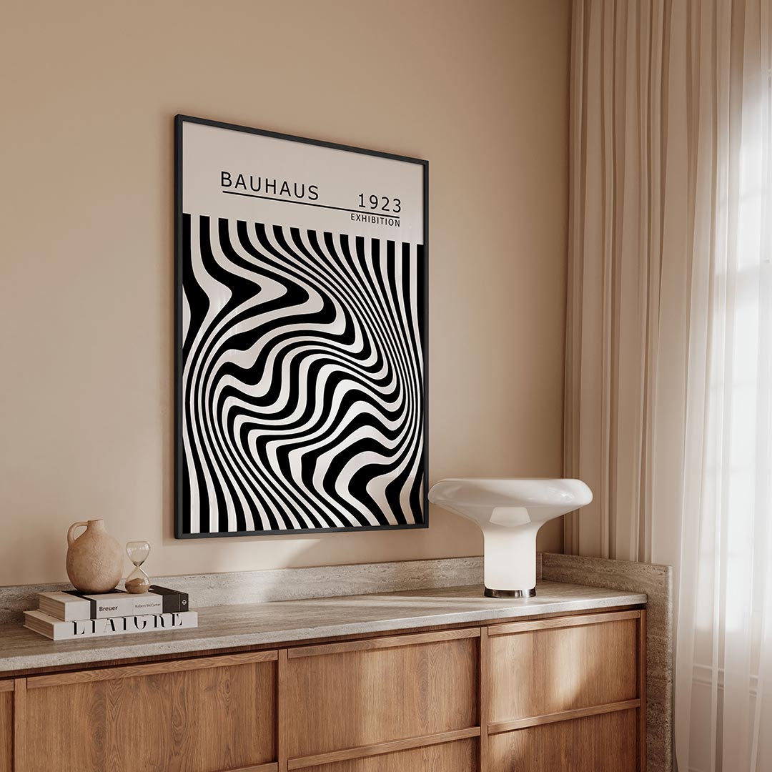  – geometrische Bauhaus poster in staand formaat