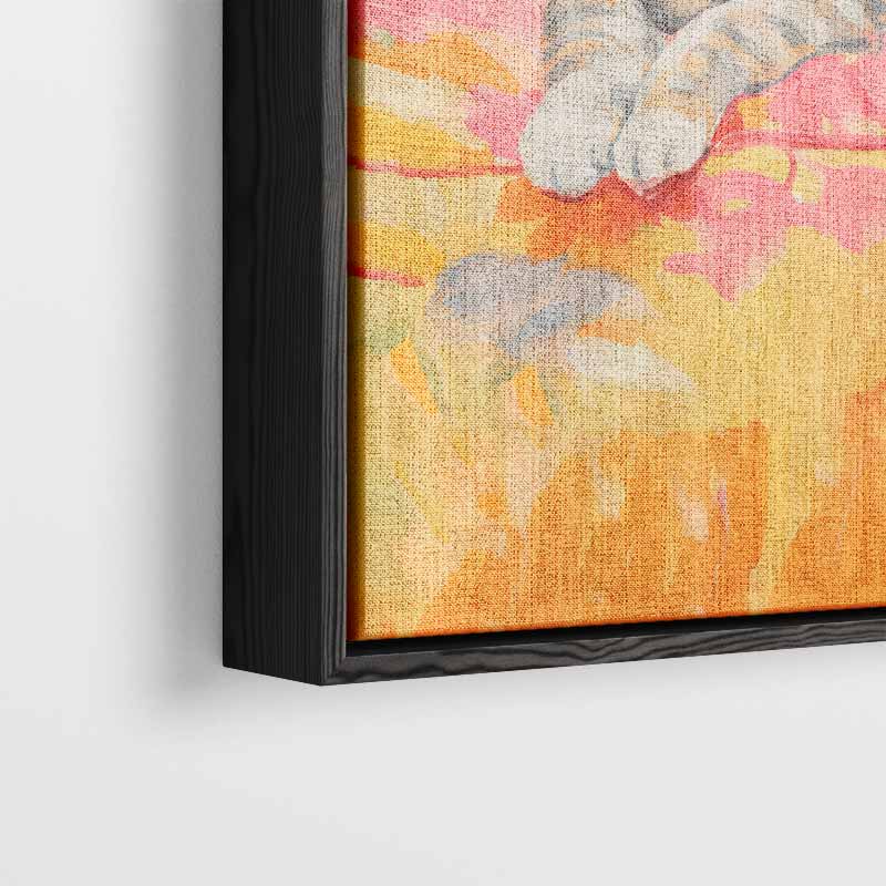 Zomerse Kat in Bloemen – plexiglas wanddecoratie in portret formaat