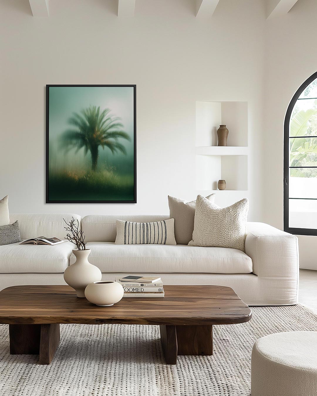 Vervagende palmboom – staand wanddecoratie kunstwerk