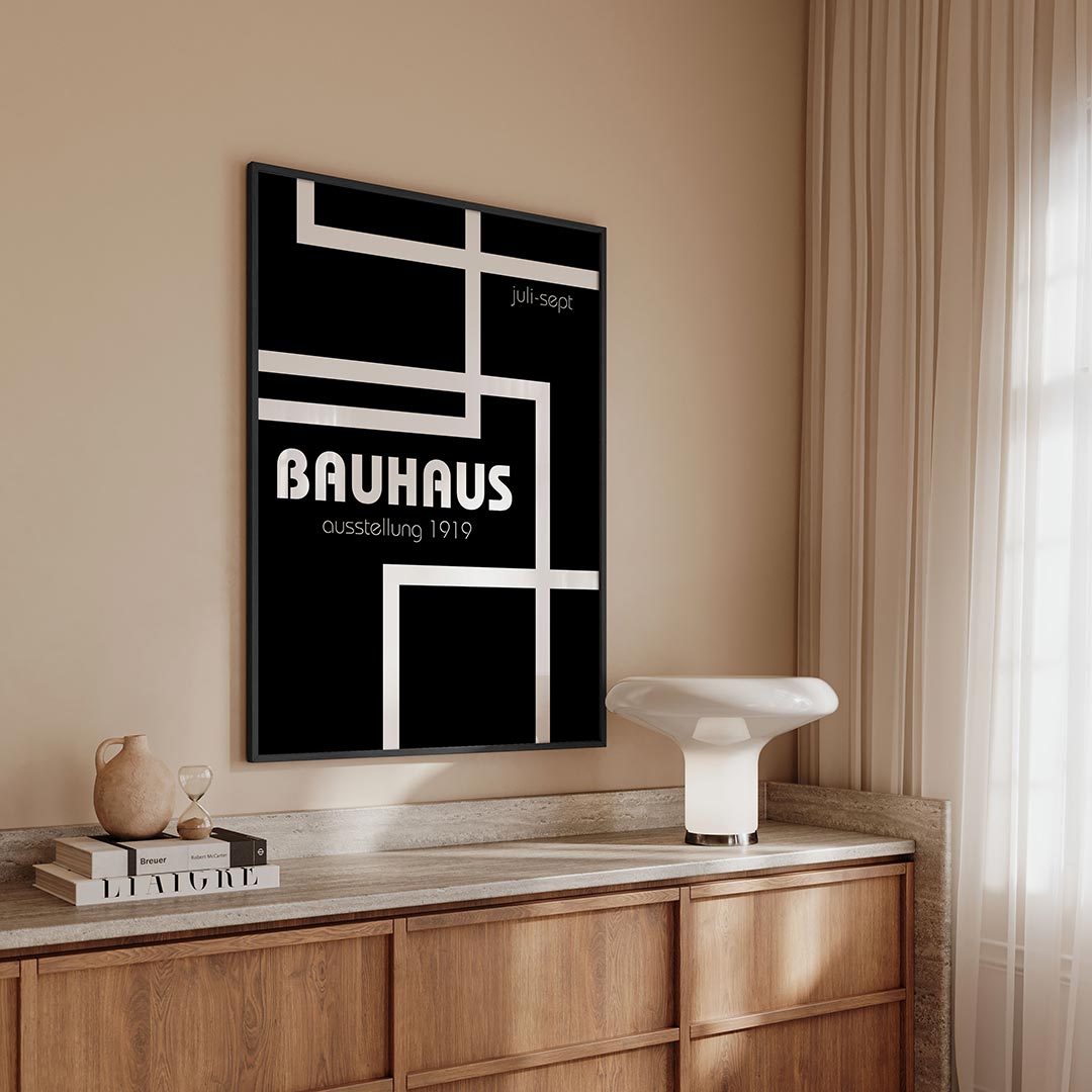  – geometrische Bauhaus poster in staand formaat
