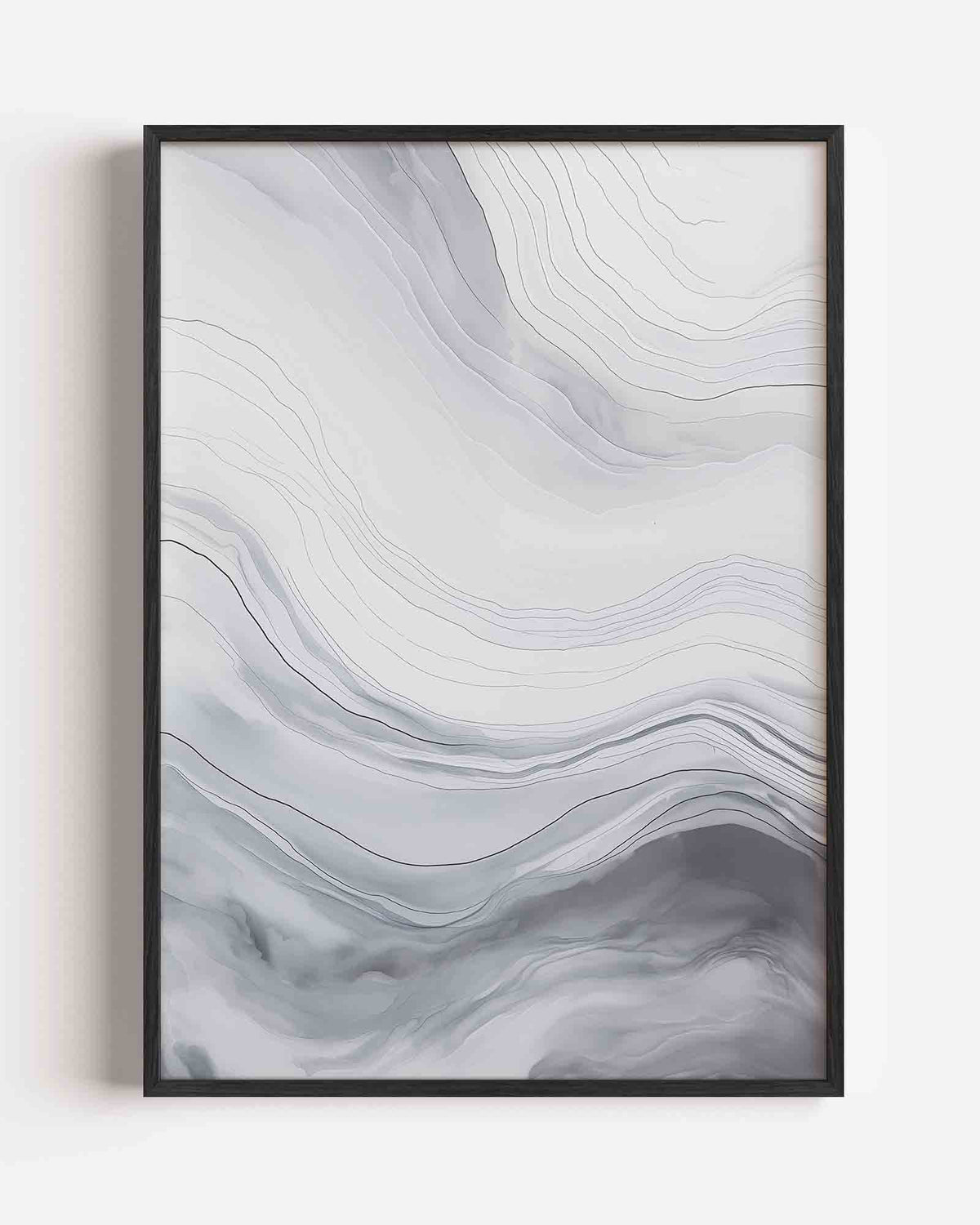 Golvende lijnen – zacht abstracte portret poster als wanddecoratie