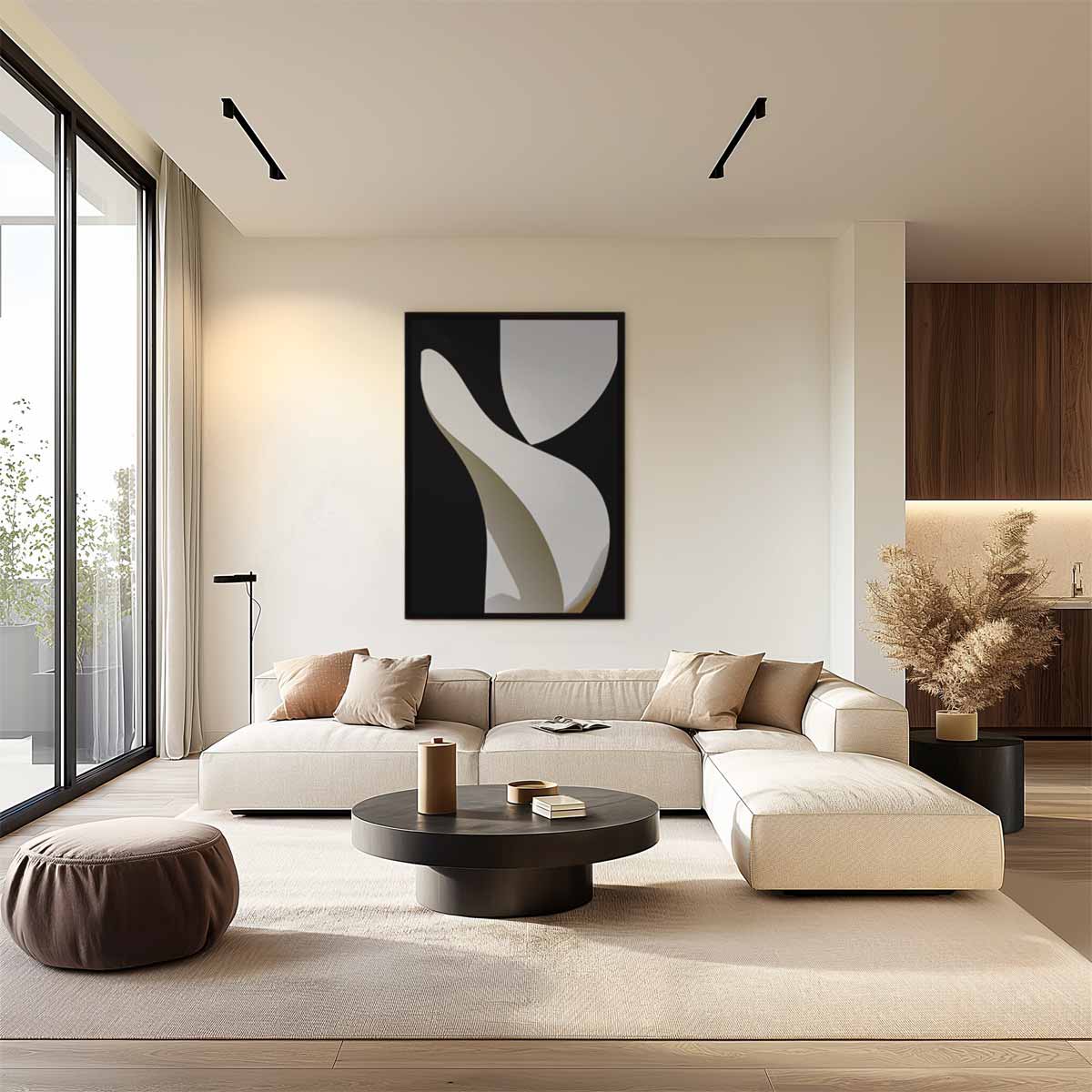 Minimalistische Abstracte Vormen – plexiglas wanddecoratie in portret formaat
