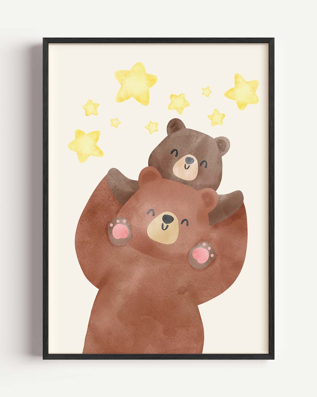 Beren met Sterren – kids portret poster als wanddecoratie