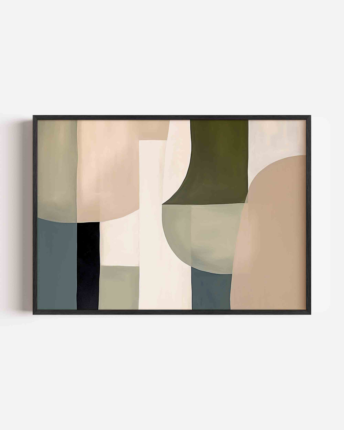 Abstracte vormen – kleurrijke abstracte landscape poster als wanddecoratie