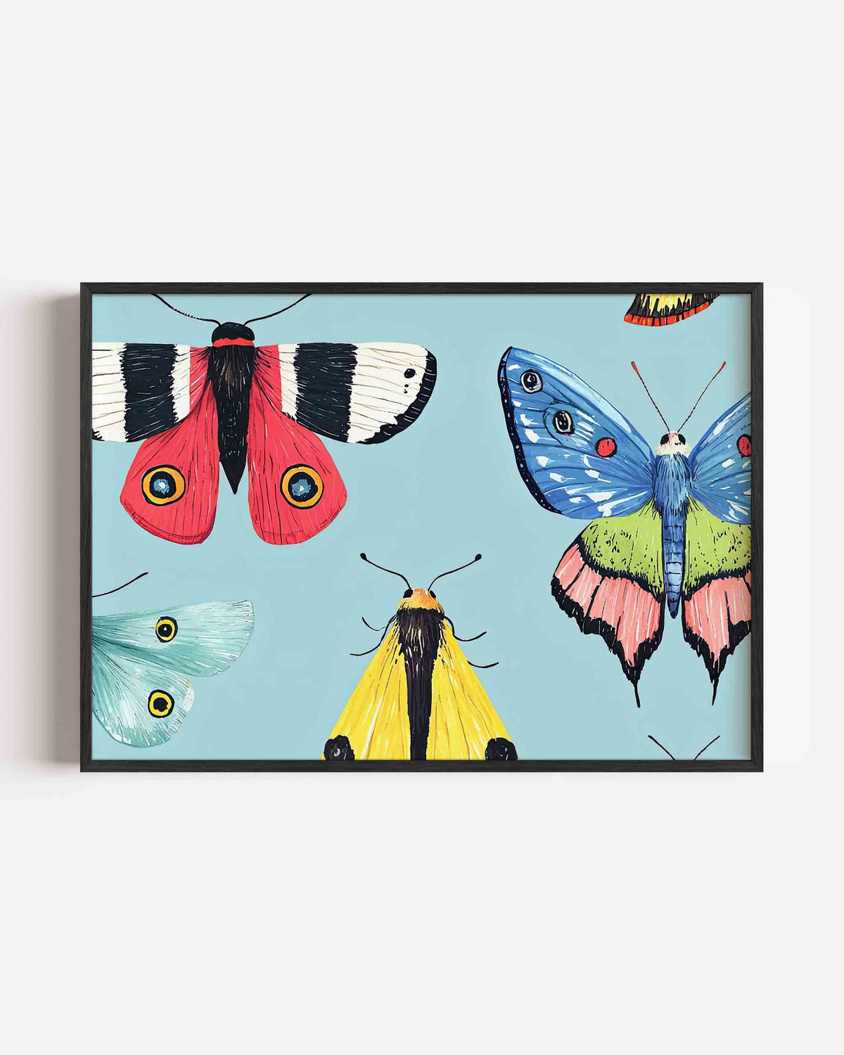 Gekleurde vlinders – dieren landscape poster als wanddecoratie