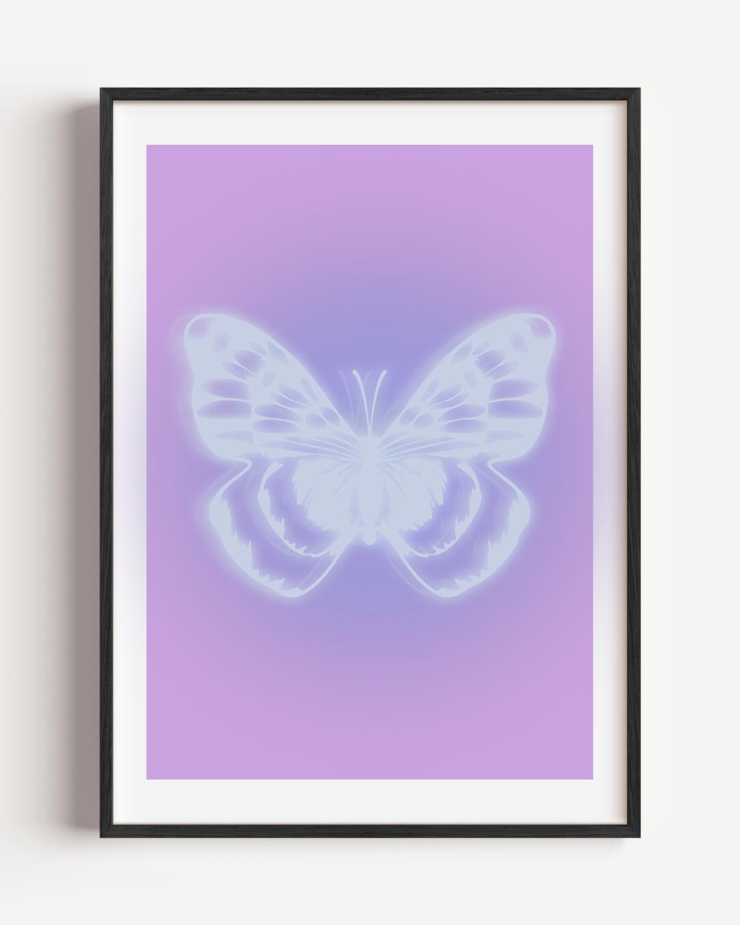 Magische Vlinder Glow – moderne portret poster als wanddecoratie