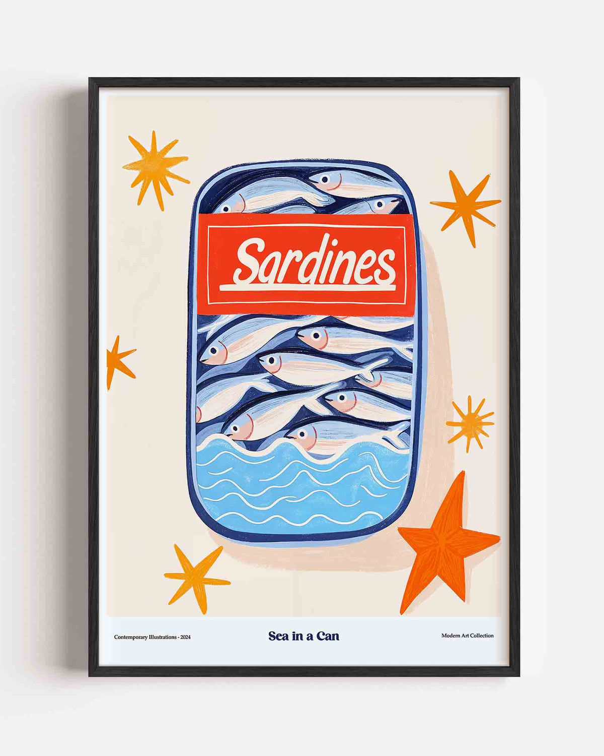 Sardines in blik – Pop Art en Streetart portret poster als wanddecoratie