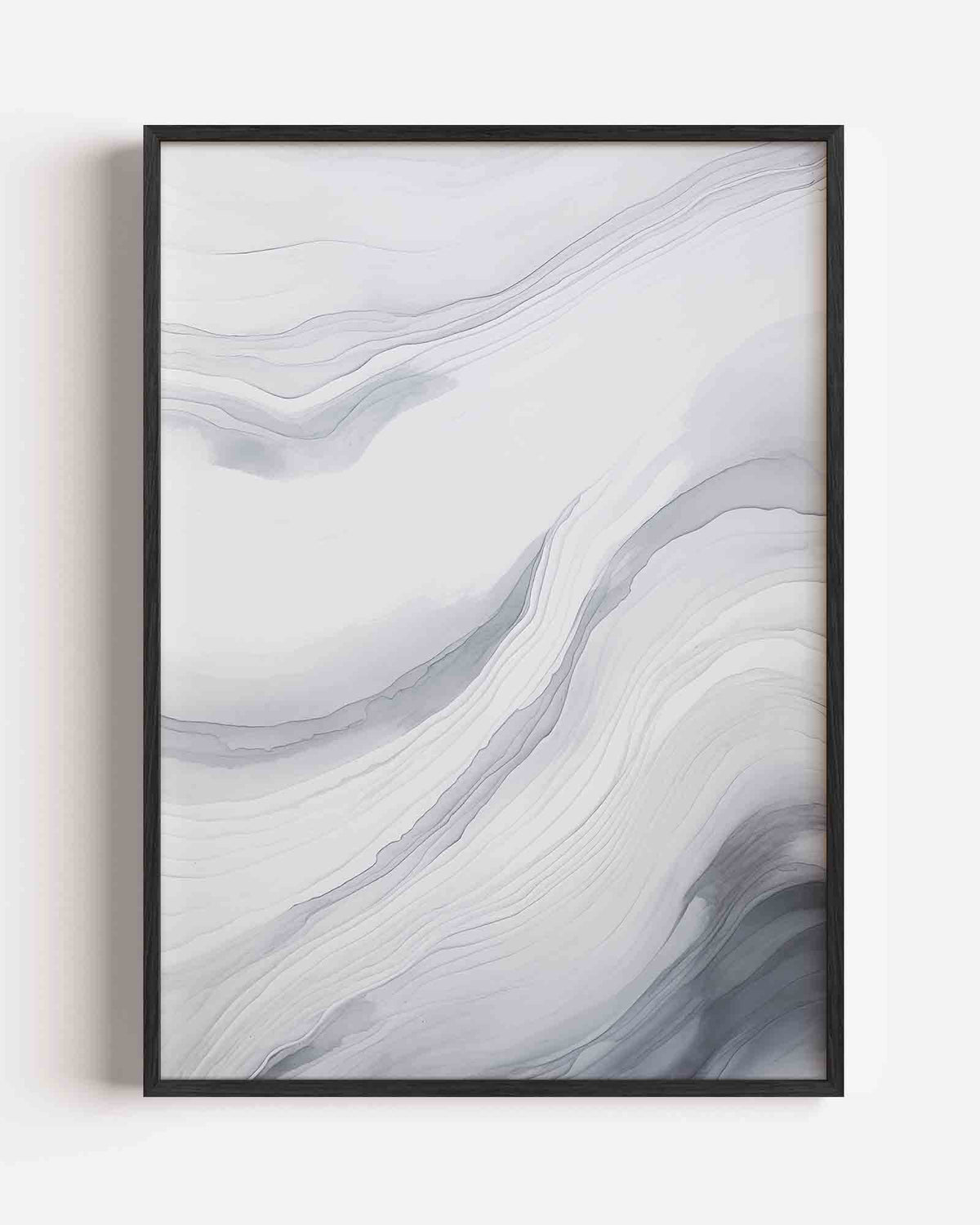 Golvende lijnen – zacht abstracte portret poster als wanddecoratie