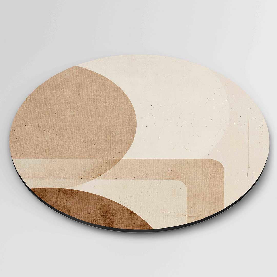 Abstracte vormen – abstracte wandkunst als muurcirkel van WallArtistic