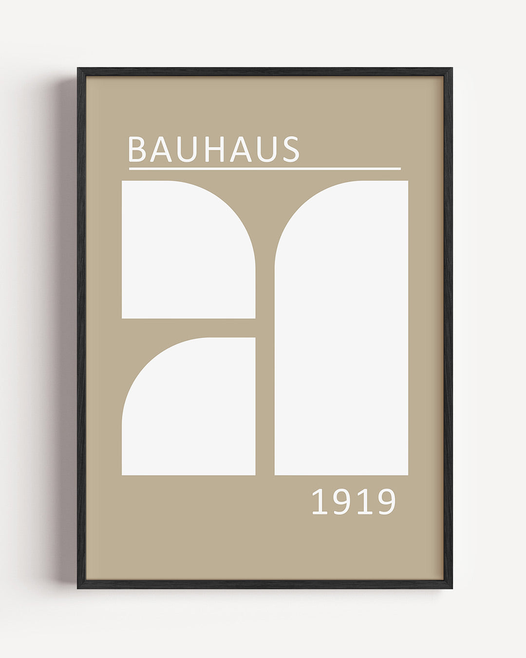 Vorm en balans – staande Bauhaus poster als wanddecoratie