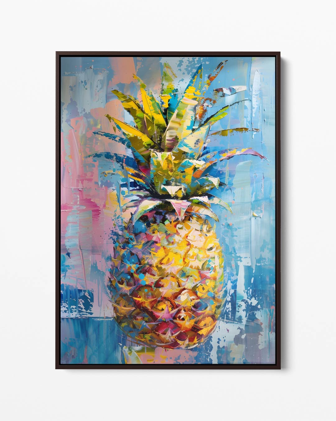 Tropische Ananas Kleurenpracht – portret kunstwerk als wanddecoratie
