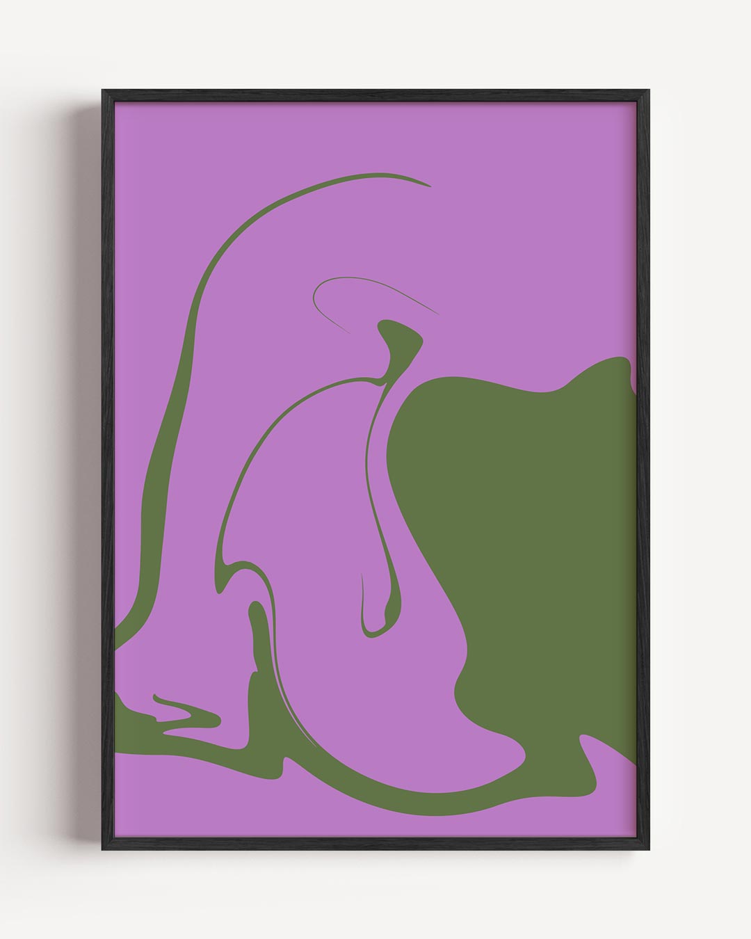 Moderne Abstracte Kunstposter – kleurrijke abstracte portret poster als wanddecoratie