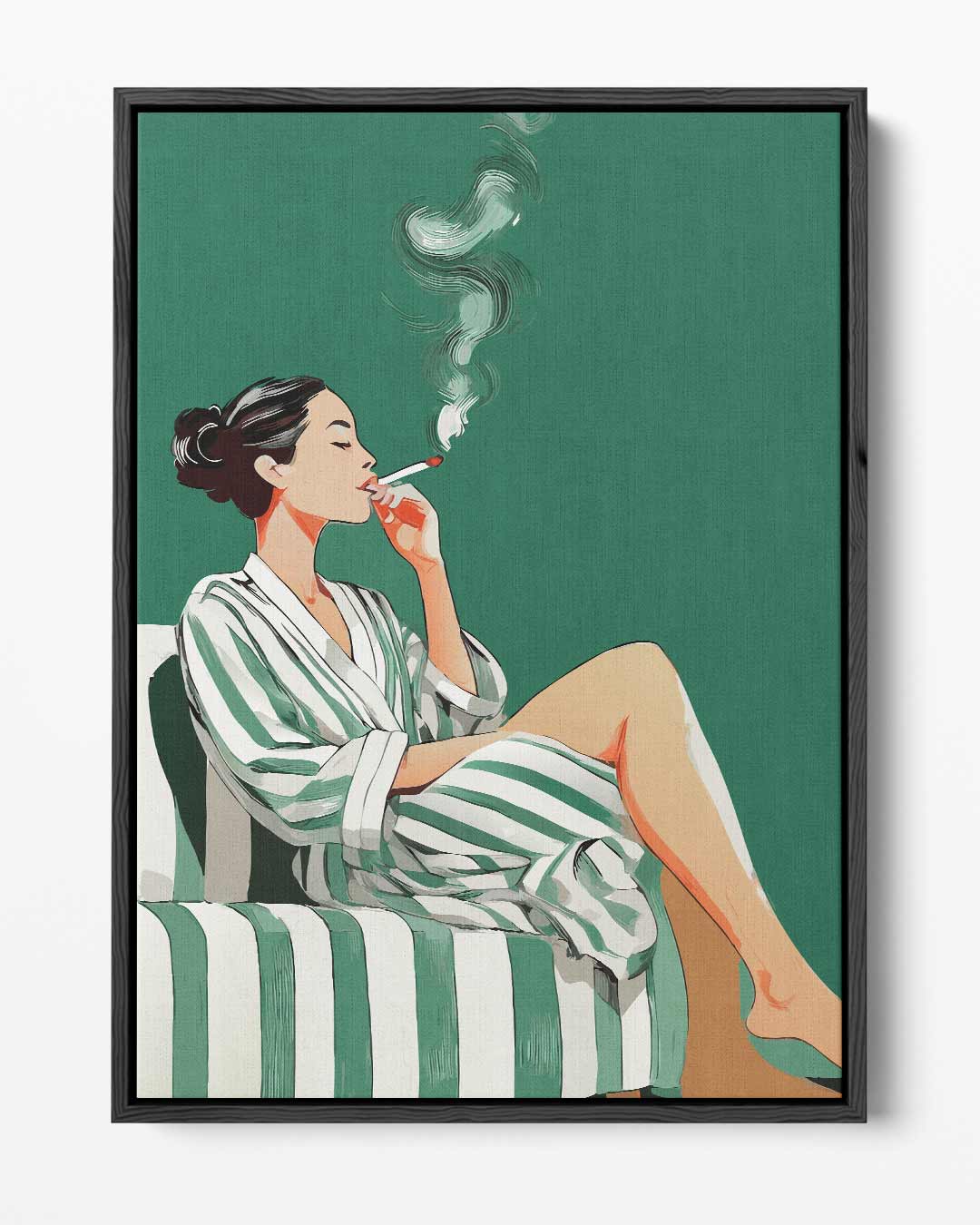 Ontspannen Moment – portret kunstwerk als wanddecoratie